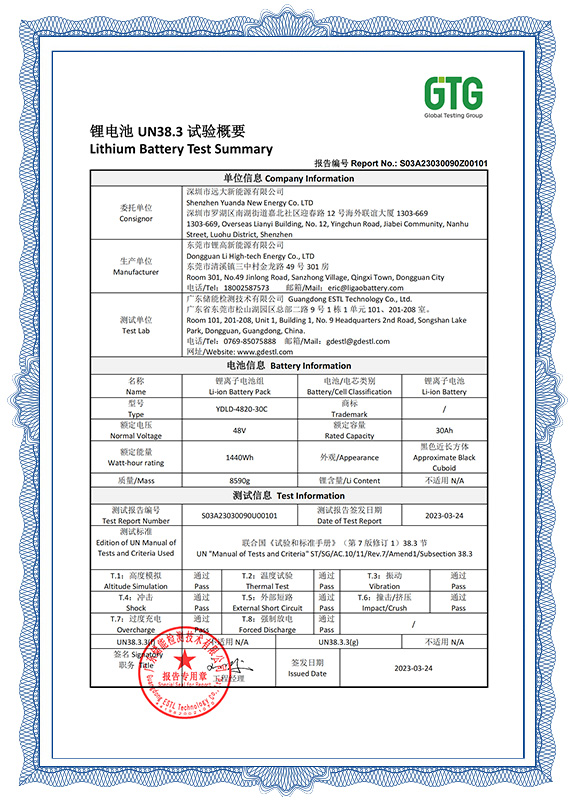 试验报告